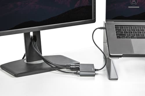 StarTech.com Thunderbolt 3 Mini Dock - Portable Dual Monitor w/ DP 4K 60Hz - 2X USB-A Hub (3.2/2.0), GbE - 28cm Cable - TB3 Multiport Adapter - Mac/Windows�- Upgraded Version of TB3DKM2DP (TB3DKMDPL) - Docking station - Thunderbolt 3 - 2 x DP - 1GbE — view 7