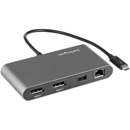StarTech.com Thunderbolt 3 Mini Dock - Portable Dual Monitor w/ DP 4K 60Hz - 2X USB-A Hub (3.2/2.0), GbE - 28cm Cable - TB3 Multiport Adapter - Mac/Windows�- Upgraded Version of TB3DKM2DP (TB3DKMDPL) - Docking station - Thunderbolt 3 - 2 x DP - 1GbE