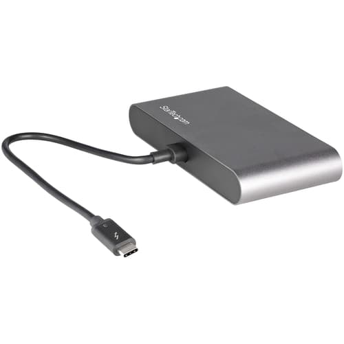 StarTech.com Thunderbolt 3 Mini Dock - Portable Dual Monitor w/ DP 4K 60Hz - 2X USB-A Hub (3.2/2.0), GbE - 28cm Cable - TB3 Multiport Adapter - Mac/Windows�- Upgraded Version of TB3DKM2DP (TB3DKMDPL) - Docking station - Thunderbolt 3 - 2 x DP - 1GbE — view 4