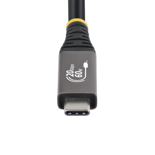 StarTech.com - USB cable - USB-C (M) to USB-C (M) - USB 3.2 / USB4 / Thunderbolt 3 / Thunderbolt 4 / DisplayPort - 4K120Hz support, rugged, flexible, passive - black — view 5