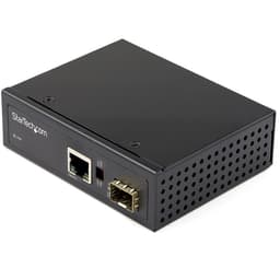 StarTech.com Industrial Fiber to Ethernet Media Converter, 1Gbps SFP to RJ45/ Cat6, Singlemode/Multimode Optical Fiber to Copper Gigabit Eternet Network, 12-56V DC, IP-30/ -40 to +75C - Fiber Media Converter (IMC1GSFP) - Fibre media converter - 1GbE - 1000Base-SX, 1000Base-T - RJ-45 / SFP (mini-GBIC)