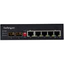 StarTech.com Industrial 6 Port Gigabit Ethernet Switch 4 PoE RJ45 +2 SFP Slots 30W PoE+ 48VDC 10/100/1000 Power Over Ethernet LAN Switch -40C to 75C, DIN Connector/Mountable, Fast Ethernet thumbnail 3