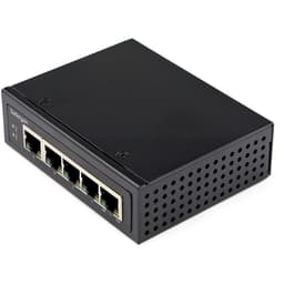 StarTech.com Industrial 5 Port Gigabit PoE Switch, 30W, Power Over Ethernet Switch, Hardened GbE PoE+ Unmanaged Switch, Rugged High Power Gigabit Network Switch IP-30 Housing/-40 C to 75 C - Gigabit Ethernet PoE (IESC1G50UP) - Switch - unmanaged - 4 x 10/100/1000 (PoE+) + 1 x 10/100/1000 - DIN rail mountable, wall-mountable - PoE+ (120 W) - DC power