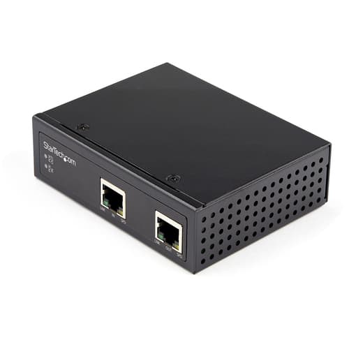 StarTech.com Industrial Single Port Gigabit PoE Extender, 60W 802.3bt PoE /PoE+/ PoE++, 100m/330ft, Power Over Ethernet Network Range Extender, IP-30 Housing, -40C to +75C, PD PoE Extender - 60W PoE++ Extender (POEEXT1G60W) - Network/power extender - 1GbE - 10Base-T, 100Base-TX, 1000Base-T - 1 ports - up to 100 m