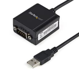 StarTech.com USB to Serial Adapter - 1 port - USB Powered - FTDI USB UART Chip - DB9 (9-pin) - USB to RS232 Adapter (ICUSB2321F) - Serial adapter - USB - RS-232 - black