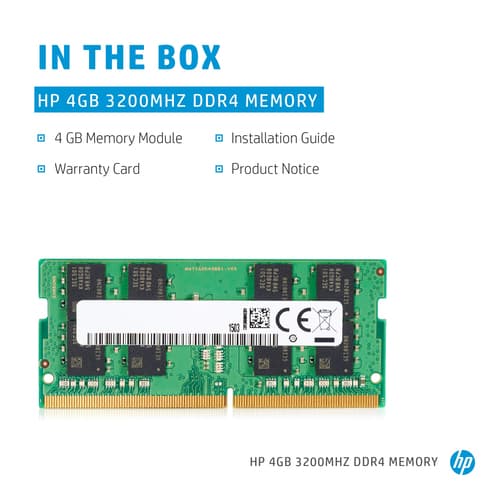 HP 4GB (1X4GB) DDR4 3200 SODIMM MEM — view 3