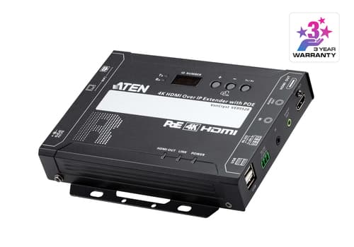 ATEN VE8952R - Video/audio extender - receiver - up to 100 m - for VanCryst VM1600A, VM3200, VM5404H, VM6809H, VS0801H