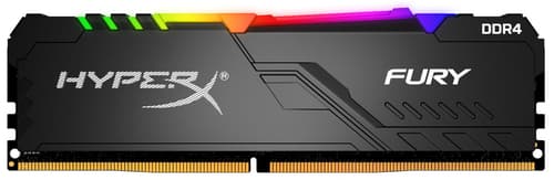 HyperX FURY RGB - DDR4 - kit - 64 GB: 4 x 16 GB - DIMM 288-pin - 3200 MHz / PC4-25600 - CL16 - 1.35 V - unbuffered - non-ECC - black