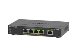 NETGEAR Plus GS305EPP - Switch - smart - 5 x 10/100/1000 (4 PoE+) - desktop, wall-mountable - PoE+ (120 W)