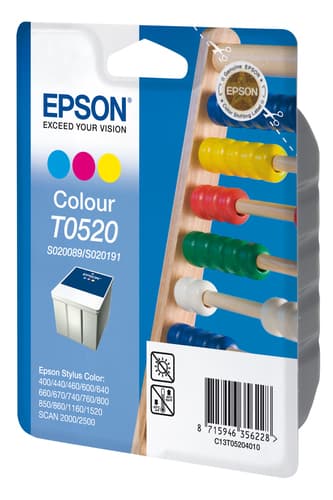 Epson Ink Cartridges, T0520, Abacus, Singlepack, 1 x 35.0 ml Colour — view 3