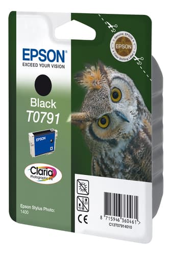 Epson Ink Cartridges, Claria" Photographic, T0791, Owl, Singlepack, 1 x 11.1 ml Black — view 3