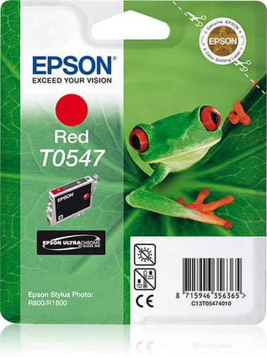 Epson Ink Cartridges, Ultrachrome, T0547, Frog, Singlepack, 1 x 13.0 ml Red