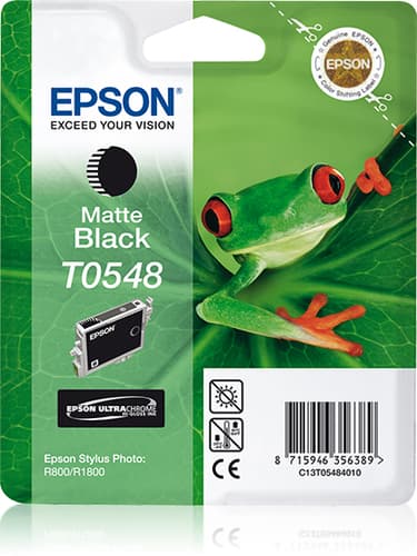 Epson Ink Cartridges, Ultrachrome, T0548, Frog, Singlepack, 1 x 13.0 ml Matte Black