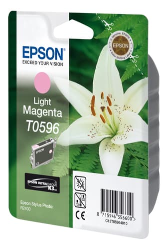 Epson Ink Cartridges, Ultrachrome K3, T0596, Lily, Singlepack, 1 x 13.0 ml Light Magenta — view 3