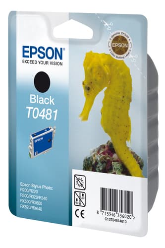 Epson Ink Cartridges, T0481, Seahorse, Singlepack, 1 x 13.0 ml Black — view 3