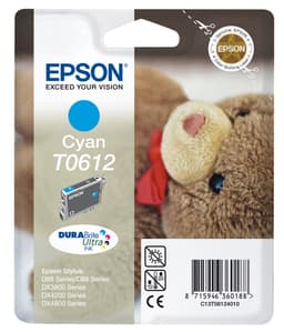 Epson Ink Cartridges, DURABrite" Ultra, T0612, Teddybear, Singlepack, 1 x 8.0 ml Cyan