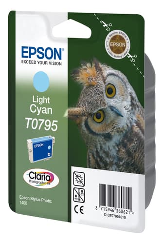 Epson Ink Cartridges, Claria" Photographic, T0795, Owl, Singlepack, 1 x 11.1 ml Light Cyan — view 3