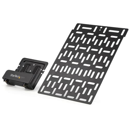 StarTech.com Universal TV Accessory Mount, Adjustable TV & Wall Mount Bracket, Media Players/Router/Modem/AV Switches & Extenders/Apple TV, Hidden Cable Box Mount Behind TV, 11lb (5kg) - Adjustable Cradle (MDBOXMNT) - Mounting kit - for media player - powder-coated steel - black - wall-mountable, TV mount - for P/N: FPWHANGER, FPWTLTPORT, MBLTVSTNDEC — view 1