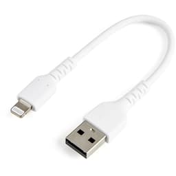 StarTech.com 6 in(15cm) Durable White USB-A to Lightning Cable, Heavy Duty Rugged Aramid Fiber USB Type A to Lightning Charger/Sync Power Cord, Apple MFi Certified iPad/iPhone 12 Pro Max - iPhone 7/8/11/11 Pro - Lightning cable - USB male to Lightning male - 15 cm - white