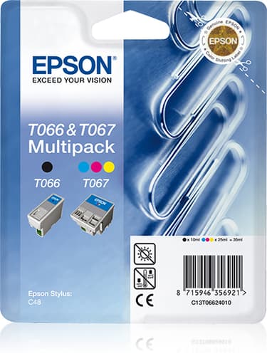 Epson Multipack T066/T067 - Ink tank - 1 x black, colour (cyan, magenta, yellow) — view 1