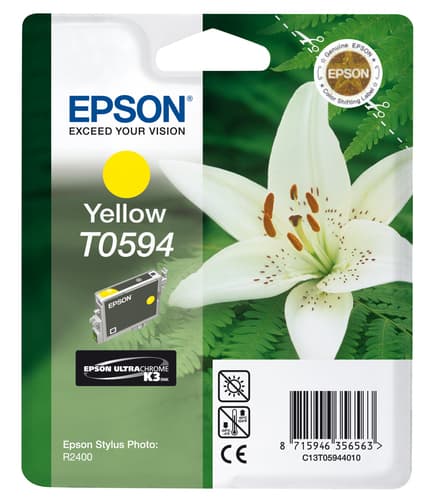 Epson Ink Cartridges, Ultrachrome K3, T0594, Lily, Singlepack, 1 x 13.0 ml Yellow — view 3