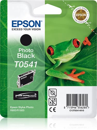 Epson Ink Cartridges, Ultrachrome, T0541, Frog, Singlepack, 1 x 13.0 ml Photo Black — view 1