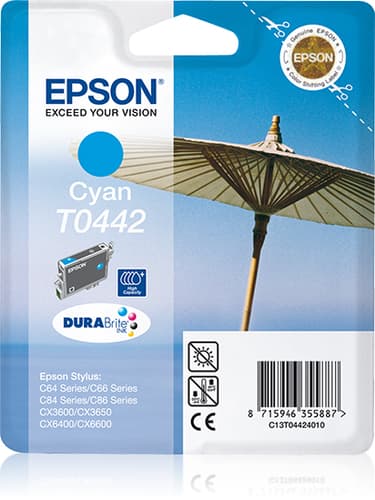 Epson T0442 - Print cartridge - high capacity - 1 x pigmented cyan - 420 pages