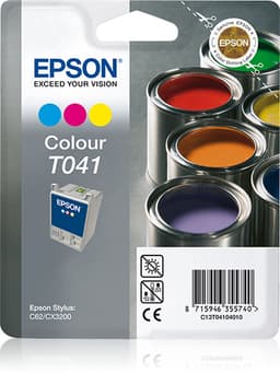 Epson T041 - Print cartridge - 1 x colour (cyan, magenta, yellow) - 300 pages