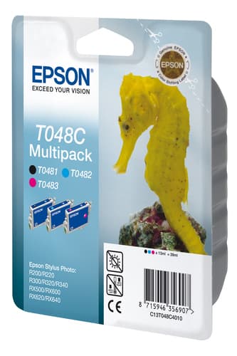 Epson T048 Multipack - Print cartridge - 1 x black, cyan, magenta - 430 pages — view 3