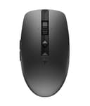HP 715 - Mouse - multi-device, rechargeable - 7 buttons - wireless, wired - Bluetooth 3.0, 2.4 GHz - USB wireless receiver - black thumbnail 1