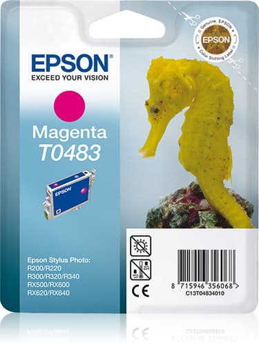 Epson Ink Cartridges, T0483, Seahorse, Singlepack, 1 x 13.0 ml Magenta — view 1