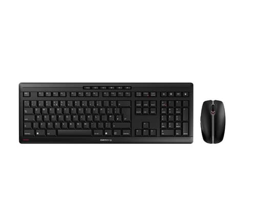 CHERRY STREAM DESKTOP - Keyboard and mouse set - wireless - 2.4 GHz - UK - key switch: CHERRY SX - black