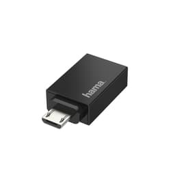 Hama USB OTG Adapter, Micro-USB Plug - USB Socket, USB 2.0, 480 Mbit/s, Black