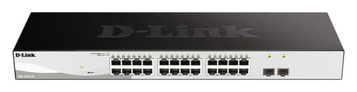 D-Link Smart+ DGS-1210-26 - Switch - smart - 24 x 10/100/1000 + 2 x Gigabit SFP - desktop, rack-mountable