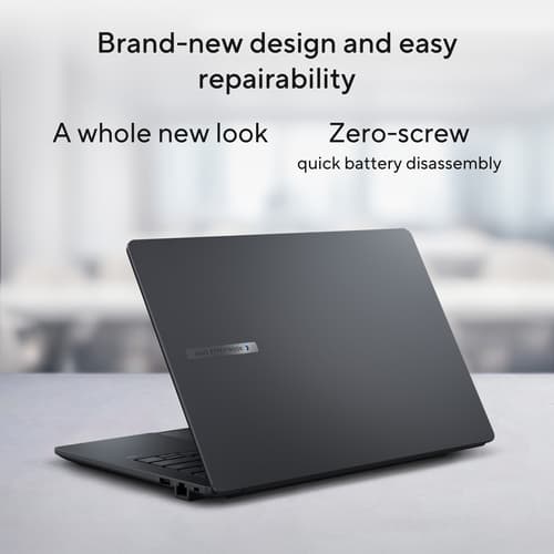 ASUS ExpertBook B1 B1403CT-I381XA - 180-degree hinge design - Intel Core 3 - N355 / up to 3.9 GHz - Win 11 Pro Education - Intel Graphics - 8 GB RAM - 128 GB SSD NVMe - 14" 1920 x 1080 (Full HD) - Gigabit Ethernet - Wi-Fi 6E, Bluetooth - gentle grey - with 1 year ASUS ZenCare — view 14