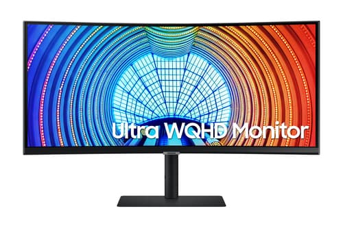 Samsung ViewFinity S6 S34A650UBU - S65UA Series - LED monitor - curved - 34" - 3440 x 1440 UWQHD @ 100 Hz - VA - 350 cd/m� - 4000:1 - HDR10 - 5 ms - HDMI, DisplayPort, USB-C - black
