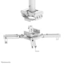 Neomounts CL25-550WH1 - Mounting kit (ceiling mount) - full-motion - for projector - easy-install, height 74.5 - 114.5 cm - steel - white thumbnail 8
