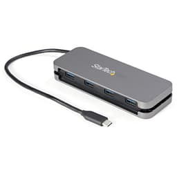 StarTech.com 4 Port USB C Hub - 4x USB-A - 5Gbps USB 3.0 Type-C Hub (USB 3.2/3.1 Gen 1) - Bus Powered - 11" Long Cable w/ Cable Management (HB30CM4AB) - Hub - 4 x USB 3.2 Gen 1 - desktop