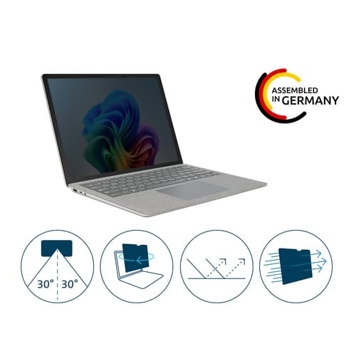 Kensington - Notebook privacy filter - 2-way - removable - adhesive - for Microsoft Surface Laptop Go, Laptop Go 2, Laptop Go 3 — view 11