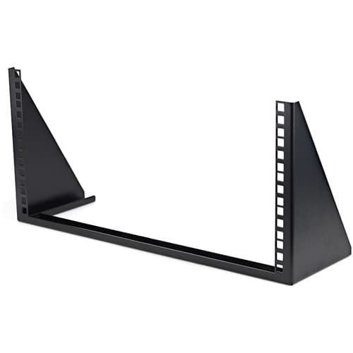 StarTech.com 5U Vertical Wall Mount Rack - 19in Low Profile Open Wall Mounting Bracket - Network/Server Room/Data/AV/IT/Patch Panel/Communication/Computer Equipment - w/ Cage Nuts/Screws - Rack open frame - 2-post - wall mountable - black - 5U - 19" - TAA Compliant