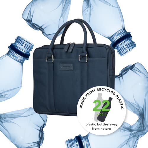 Stelvio14" Slim Laptop Bag Recycled-Blue — view 10