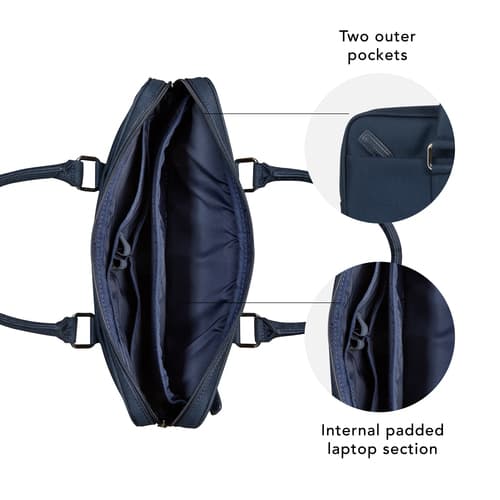 Stelvio14" Slim Laptop Bag Recycled-Blue — view 9