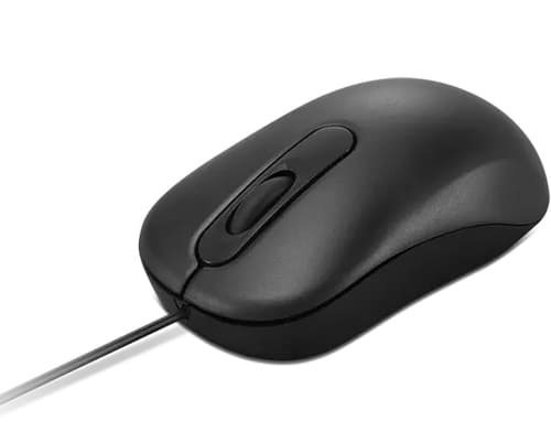 Lenovo Basic - Mouse - right and left-handed - optical - 3 buttons - wired - USB - black - FRU — view 6