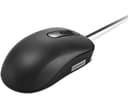 Lenovo Basic - Mouse - right and left-handed - optical - 3 buttons - wired - USB - black - FRU thumbnail 2