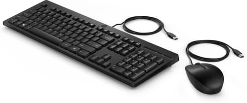 HP 225 - Keyboard and mouse set - USB - UK - black - for HP 295 G8, Chromebook 11MK G9, Chromebook x360, EliteDesk 80X G8 — view 3