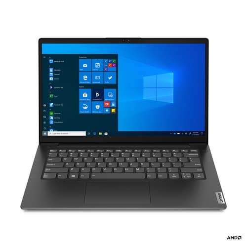 Lenovo V14 G2 ALC 82KC - AMD Ryzen 5 - 5500U / up to 4 GHz - Win 11 Pro - Radeon Graphics - 8 GB RAM - 256 GB SSD NVMe - 14" TN 1920 x 1080 (Full HD) - Gigabit Ethernet - Wi-Fi 5 - black - kbd: UK