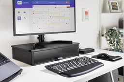 Kensington UVStand Monitor Stand with UV Sanitization Compartment - Monitor stand with drawer