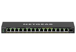 NETGEAR Plus GS316EP - Switch - Managed - 15 x 10/100/1000 (PoE+) + 1 x SFP - desktop, wall-mountable - PoE+ (180 W)