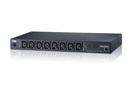ATEN PE5108G eco PDU - Power distribution unit (rack-mountable) - AC 100-240 V - 2300 VA - Ethernet 10/100 - input: IEC 60320 C14 - output connectors: 8 (power IEC 60320 C13) - 1U - 3 m cord