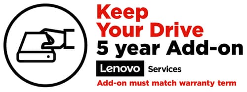 Lenovo Keep Your Drive Add On - Extended service agreement - 5 years - for K14 Gen 1, ThinkBook 14 G5 IRL, 14 G6 ABP, 16 G6 ABP, ThinkCentre neo 30a 22